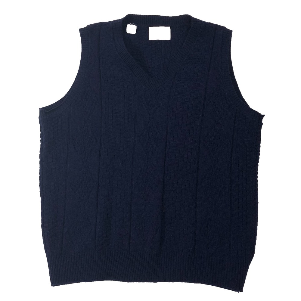Brian MacNeil Sweater Vest Men's XL X-Large Dark Navy Blue Knit‎ Acrylic V Neck